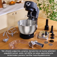 Karaca Multichef Ultra 2000 Watt 7 Litre Stand Mikser Black (Kıyma Çekme/sucuk-Sosis/içli Köfte Aparatlı)