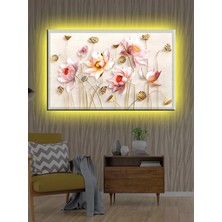 LED Işıklı Beyaz Çiçek (Yatak Odası Tablosu)