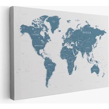 Dünya Haritası  Dekoratif Kanvas Tablo 1109