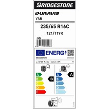 Bridgestone 235/65 R16C 121/119R Duravis Van Oto Yaz Lastiği (Üretim Yılı:2025)