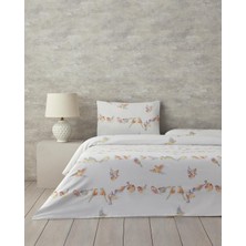 Tezco Home Bird Talk  Pamuklu Tek Kişilik Nevresim Takımı