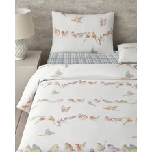 Tezco Home Bird Talk  Pamuklu Tek Kişilik Nevresim Takımı