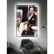 LED Işıklı Atatürk (Hediyelik Kanvas Tablo)