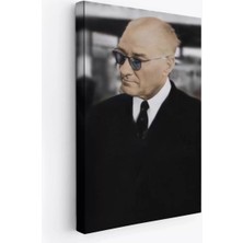 Atatürk Portre Tablosu Mustafa Kemal Atatürk Dikdörtgen Dekoratif Kanvas TABLO-FF-130