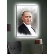 LED Işıklı Gazi Mustafa Kemal Atatürk Tablo
