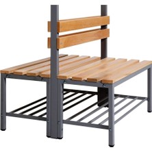Furni 24 Ayakkabılıklı 4 Ayaklı Çift Taraflı Bank, 10 Kanca, 100 x 85 x 170  cm , Sporbankı