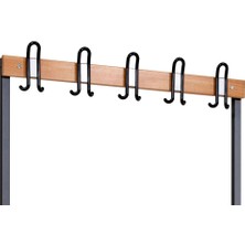 Furni 24 Ayakkabılıksız 4 Ayaklı Tek Taraflı Bank, 5 Kanca, 100 x 43 x 170  cm , Spor Bankı