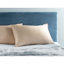 Madame Coco Ciel %100 Pamuk Saten 2'li Yastık Kılıfı - Bej