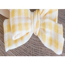 Babyelos Müslin Kumaş Pötikare Sarı Bebek Elbise Bandana Hediyelidir.