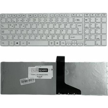 Notespare Toshiba ile Uyumlu Satellite C870-ST3NX3, C875-101, C875-130 Klavye Çerçeveli Beyaz Tr