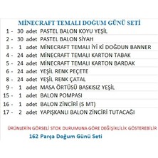 Zenviva Minecraft Temalı 24 Kişilik Doğum Günü Seti