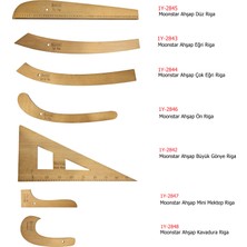 Moonstar Ahşap Riga Cetvel Takım 7 Parça