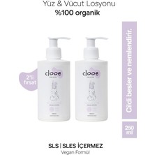 Clooe Organik Bebek Losyonu - 2’li Fırsat Paketi (Argan Yağı & Zeytinyağı, Yenidoğan Için Uygun)