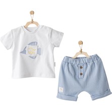 Andywawa AC25608 Ocean Is My Happy Place 2'li Bebe Takım Blue