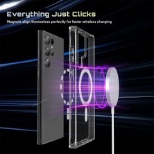 Etiget Samsung S23 Ultra Kılıf Magsafe Wireless Şarj Özellikli Şeffaf Kılıf