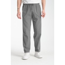 Mutlu City Erkek Ham Bez Lastikli Yüksek Bel Rahat Kalıp Pamuk Eşofman Alt Pantolon Alt Giyim 2188