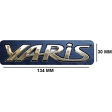 Toyota Uyumlu Yaris 30*134 mm Krom Yazı.