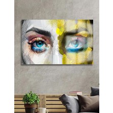 Taulart Kadın Gözleri Tasarımı Lüks Kırılmaz Cam Tablo 4mm Ev Iş Yeri Ofis Hediyesi Tablo
