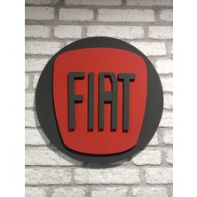Strafor Fıat Logo 50 x 50 cm Fıat Araba Logosu | Fıat Marka Logosu | 3D Fıat Logo
