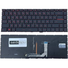 Notespare Msi ile Uyumlu GF65 Thin 10SDR-469US Klavye Işıklı Siyah Kırmızı Tuşlu Tr Küçük Enter Versiyon