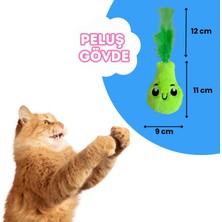 Miyav Kedi Oyuncak Seti Kedi Otlu Catnipli Peluş Muz ve Peluş Armut Kedi Oyuncakları