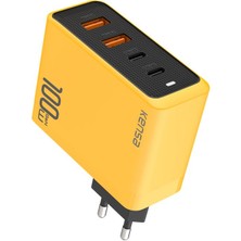 USB Giriş Şarj Adaptörü 100W Hızlı Şarz 2 Type - C + 2 Tüm Telefon ve Şar Cihazlarına Uyumludur