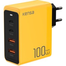 USB Giriş Şarj Adaptörü 100W Hızlı Şarz 2 Type - C + 2 Tüm Telefon ve Şar Cihazlarına Uyumludur