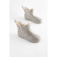 Next Baby Gri Dinazor Baskılı Su Geçirmez Astarlı Yağmur Çizmesi / Bot