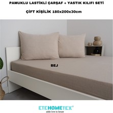 Ete Hometex Çift Kişilik Pamuklu Lastikli Çarşaf Takımı 180 x 200 x 30 cm