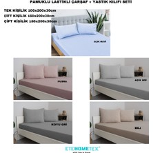 Ete Hometex Çift Kişilik Pamuklu Lastikli Çarşaf Takımı 180 x 200 x 30 cm