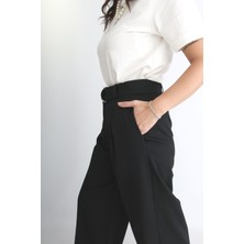 Boutique de Elegante Kemeri Tokalı Pantolon Siyah - Xs