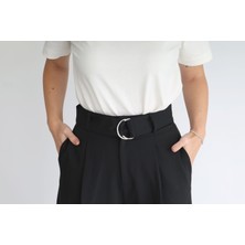 Boutique de Elegante Kemeri Tokalı Pantolon Siyah - Xs