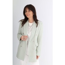 Boutique de Elegante Kazayağı Blazer Ceket Mint - Xs