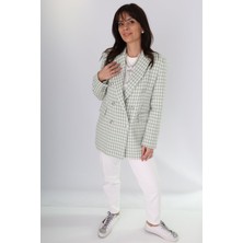 Boutique de Elegante Kazayağı Blazer Ceket Mint - Xs