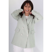 Boutique de Elegante Kazayağı Blazer Ceket Mint - Xs
