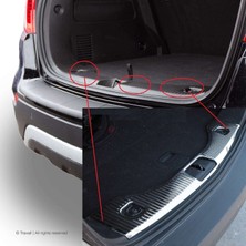 Opel Mokka Uyumlu 2012 2020 Arka Tampon Eşiği Krom