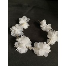 Sema Art Design Beyaz Nikah Düğün Gelin Tacı