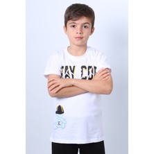 HÇM Erkek Çocuk Tişört Stay Cool Baskılı Bisiklet Yaka F18