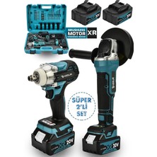 Assur Profesyonel 21V Çift Akü 125 Mm Taşlama & 150 Mm Polisaj Makinesi Set