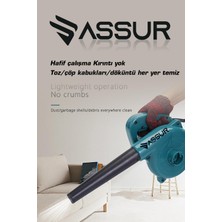Assur 450 W 6 Kademe Devir Ayarlı Elektrikli Hava Üfleme Emme Körüğü