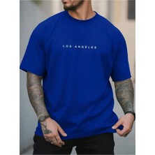 Medinenur Los Angels Yazı Detaylı Basic T-Shirt