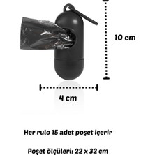 Bamm Bamm Kirli Bebek Bezi Çöp Poşeti Çanta Boy Taşıma Çantası Siyah ve 2 Rulo (30 Poşet)