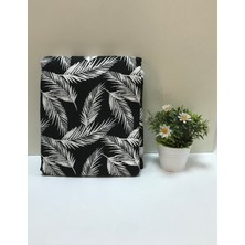 Asev Home Ütü Masası Kılıfı Büyük Boy İpli Stoperli Keçeli Kılıfı Örtüsü Bezi 55 x 140 cm Black White