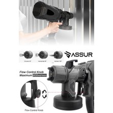 Assur Profesyonel 21V Çift Akülü 300 Mm Vernik Sprey Boya Püskürtme Makinesi