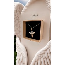 Solène Angels Silver Melek Kanatlı Çelik Kolye