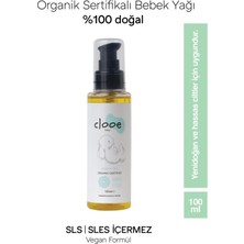 Clooe Organik Bebek Yağı (100ml) - Zeytinyağı, Badem Yağı, Jojoba Yağı - Yenidoğan Kullanımına Uygun