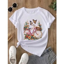 Punıx Kıds Özel Üretim Ilkbahar  Temalı   Baskılı Yeni Stil Kız Çocuk Ter Tutmayan Yazlık T-Hırt