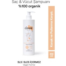 Clooe Organik Bebek & Çocuk Saç, Vücut Şampuanı (400ml) - pH Dengeli, Konak Önleyici