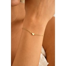 Sefa Gold 14 Ayar Altın Mini Kalp Bileklik