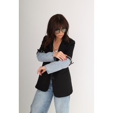 Boutique de Elegante Tasarım Ceket Jean Kol S